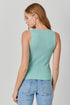 Mystree W Ribbed Sweater Tank SEAFOAM