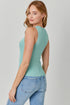Mystree W Ribbed Sweater Tank SEAFOAM
