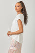 Mystree W Surplice Neck Top IVORY