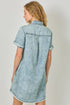 Mystree W Rolled Sleeve Dress DENIM