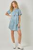 Mystree W Rolled Sleeve Dress DENIM