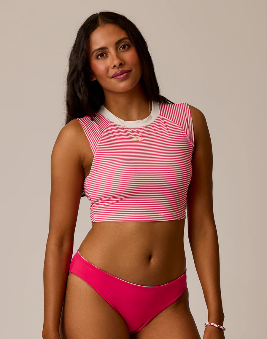 Carve Designs W Shoreline Top MELON STRIPE / CLOUD