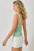 Mystree W Crochet Knit Cami SEAFOAM