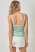 Mystree W Crochet Knit Cami SEAFOAM