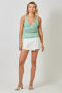 Mystree W Crochet Knit Cami SEAFOAM