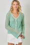Mystree W Crochet Cardigan SEAFOAM
