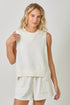 Mystree W Terry Tank OFF WHITE