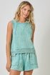 Mystree W Terry Tank WASHED EMERALD
