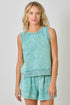 Mystree W Terry Tank WASHED EMERALD