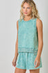 Mystree W Terry Tank WASHED EMERALD