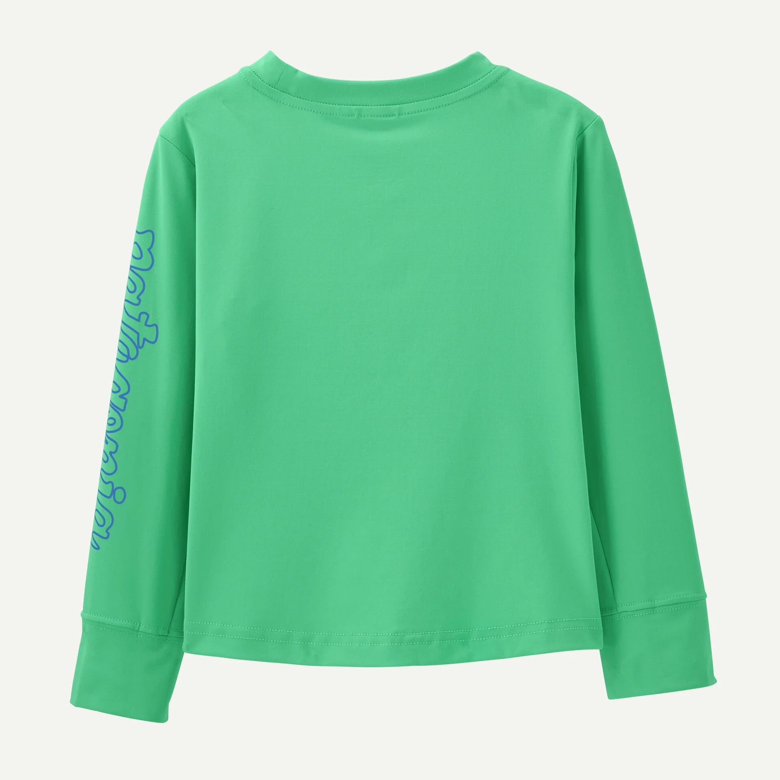 Patagonia Baby LS Cap Tee FITZ SCRIPT ALOE GREEN