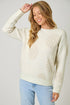 Mystree W Floral Flocked Sweater IVORY/OAT
