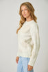 Mystree W Floral Flocked Sweater IVORY/OAT