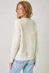 Mystree W Floral Flocked Sweater IVORY/OAT
