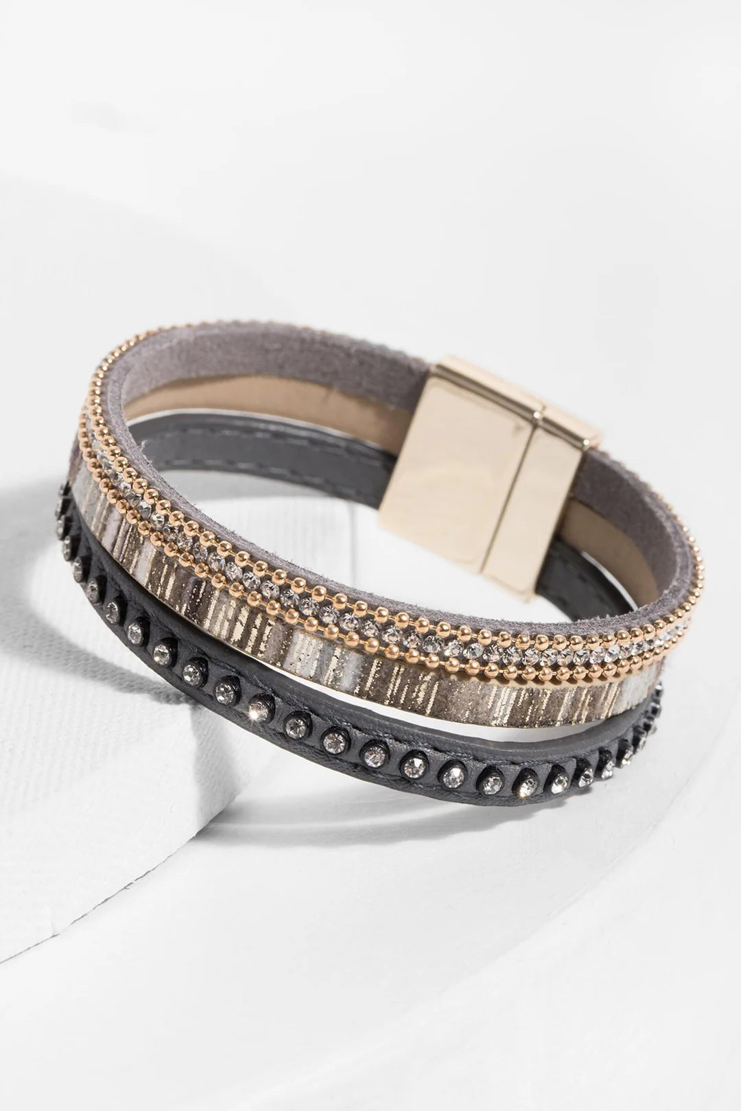 SAACHI Bonaire Studded Bracelet GREY