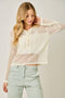 Mystree W Crochet Weave Hoodie Sweater OFF WHITE