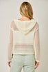 Mystree W Crochet Weave Hoodie Sweater OFF WHITE
