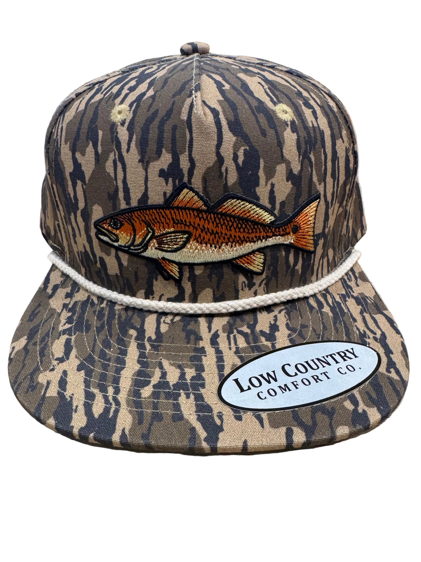Riverbed Threads Redfish Patch Trucker WOODLAND CAMO