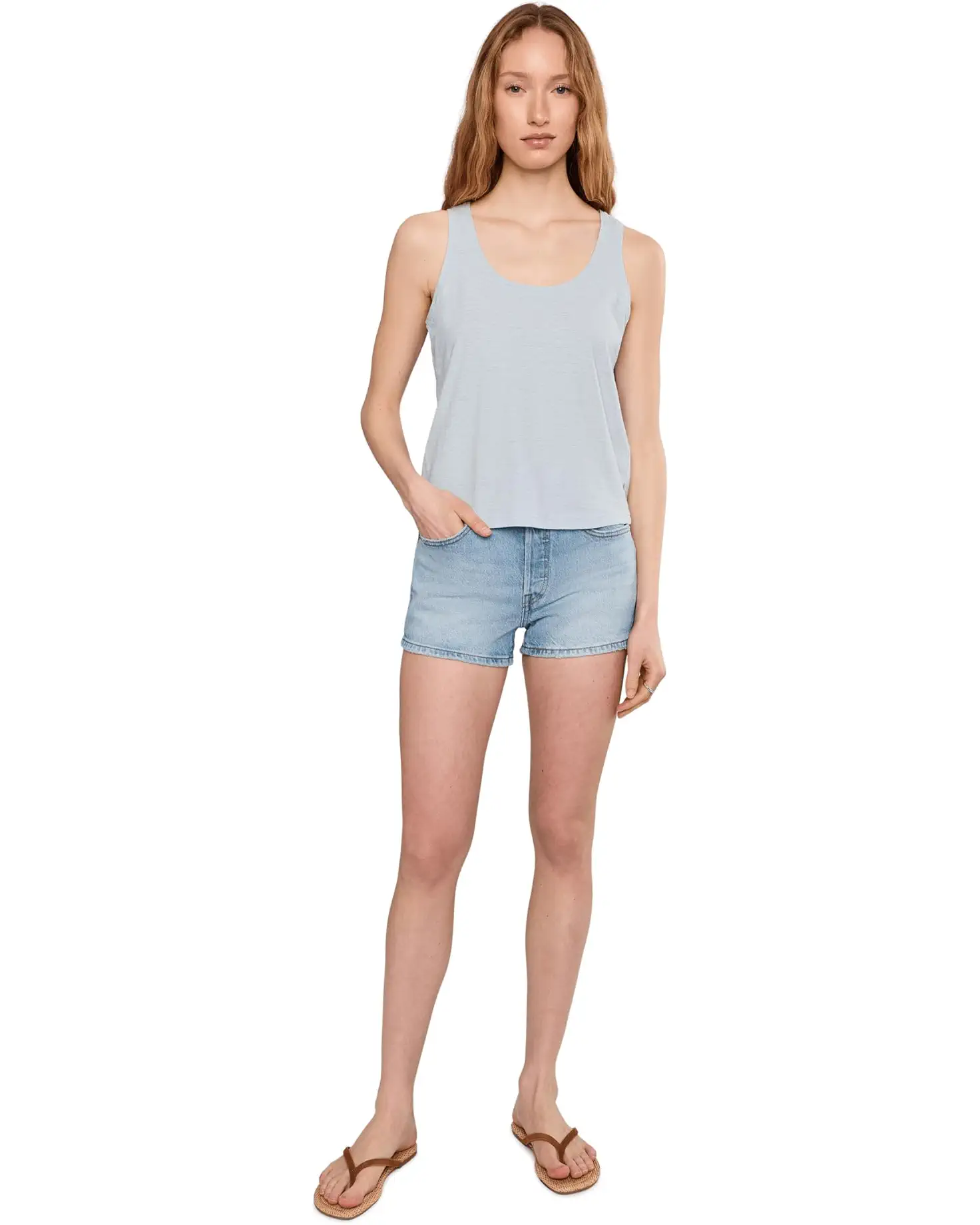 Royal Robbins W Vacationer Boxy Tank SKYWAY STRIPE