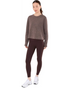 Tasc W Sedona Quilt Sweatshirt MOCHA HEATHER