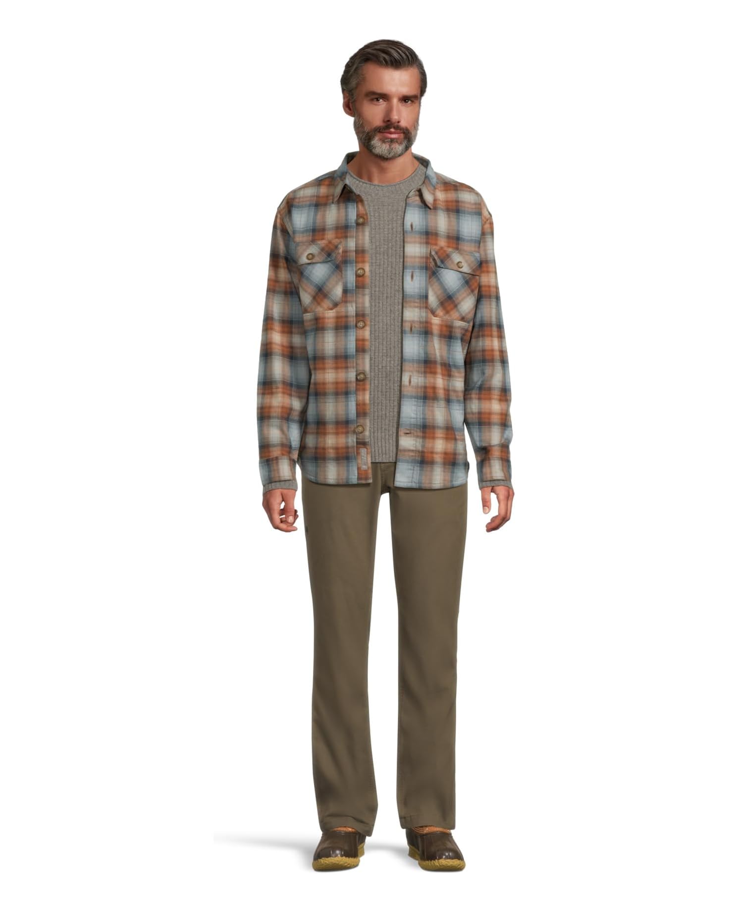 Royal Robbins M LS Snowcap Lined Flannel STEEL BLUE TIOGA