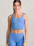 Tasc W Sculptive Rib Crop Tank BLUE TOPAZ