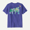 Patagonia Kids SS Graphic Tee BEAR OUT EDDY BLUE