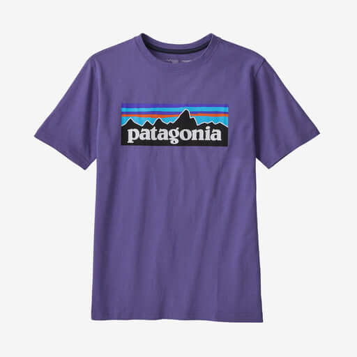 Patagonia Kids Regenerative P-6 Logo Tee PERENNIAL PURPLE