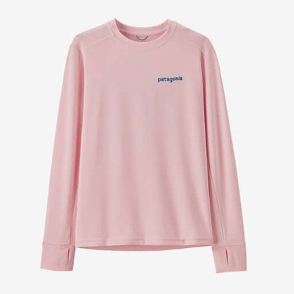 Patagonia Kid's LS Cap Cool SW Tee PEACEFUL PINK