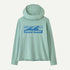 Patagonia Kid's LS Cap SW Hoodie BOARDSHORT LOGO TONES THIN ICE