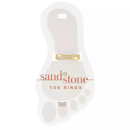 Sand & Stone Toe Ring GOLD CZ CRISS CROSS