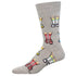 Socksmith M Socks and Sandals LIGHT GRAY HEATHER