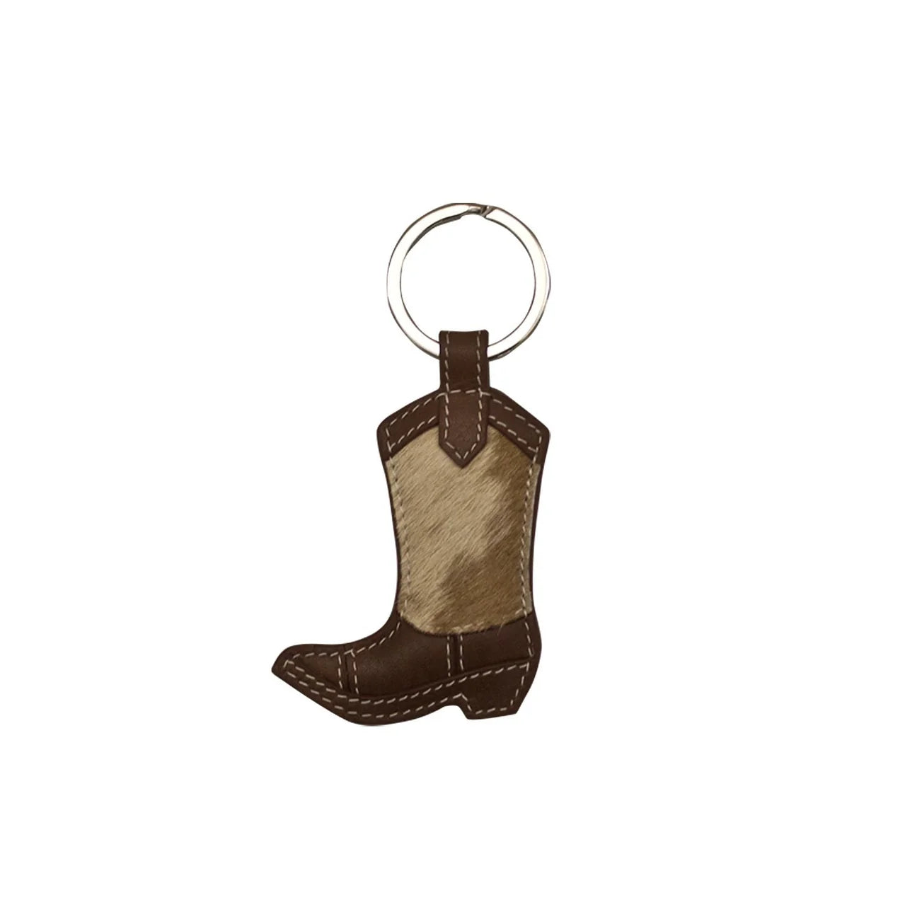 ili New York Boot Key Fob TOFFEE/HAIRCALF