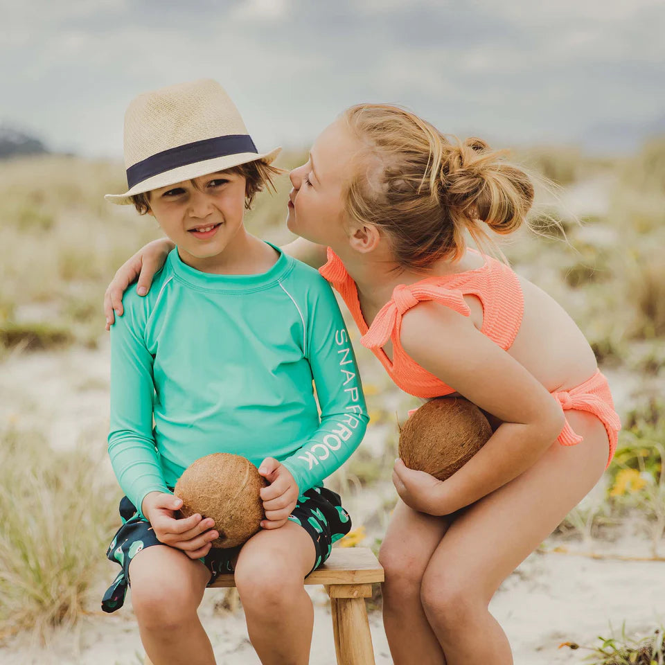 Snapperrock Kids Trim Fedora NAVY/NATURAL