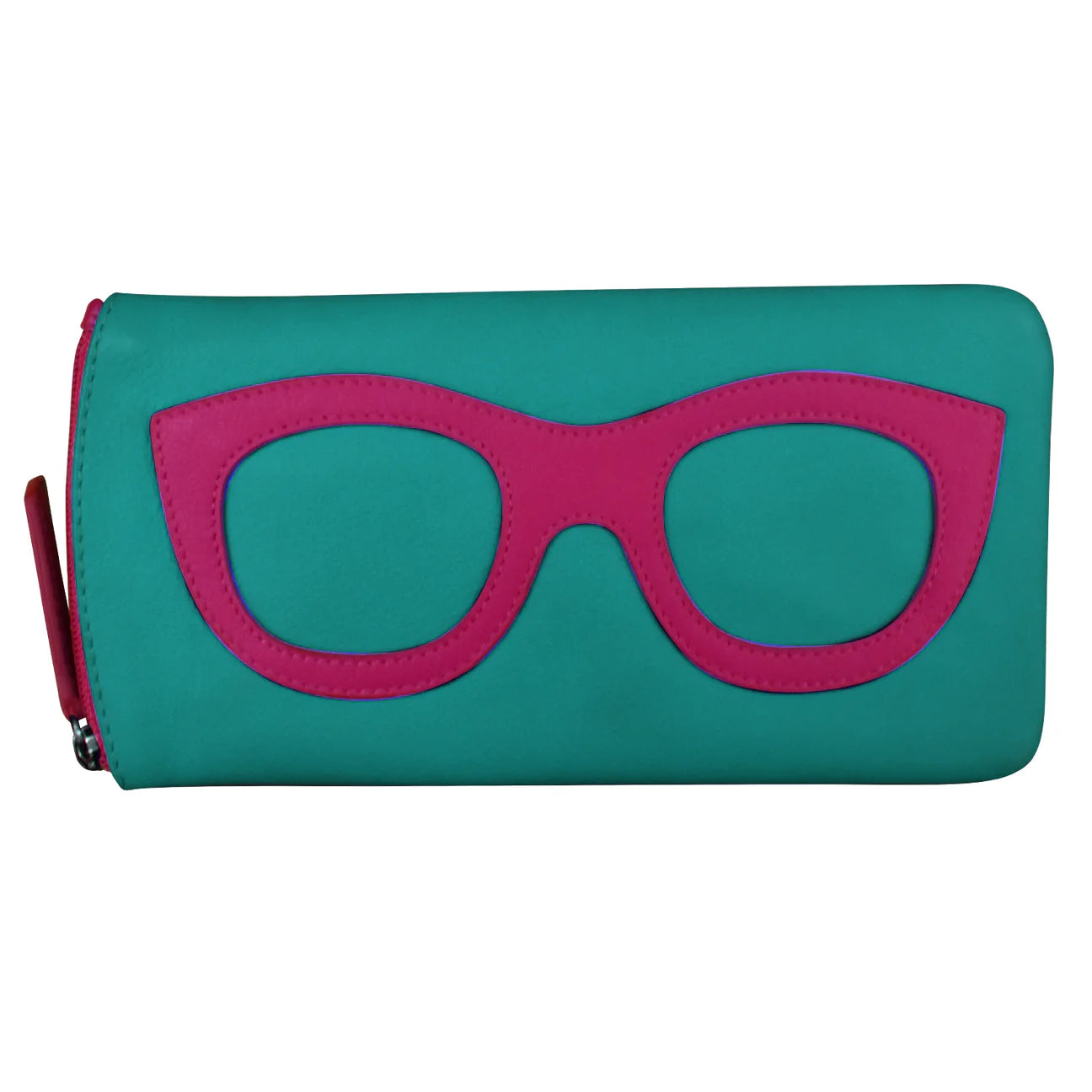 ili New York Eyeglass Case AQUA/INDIAN PINK