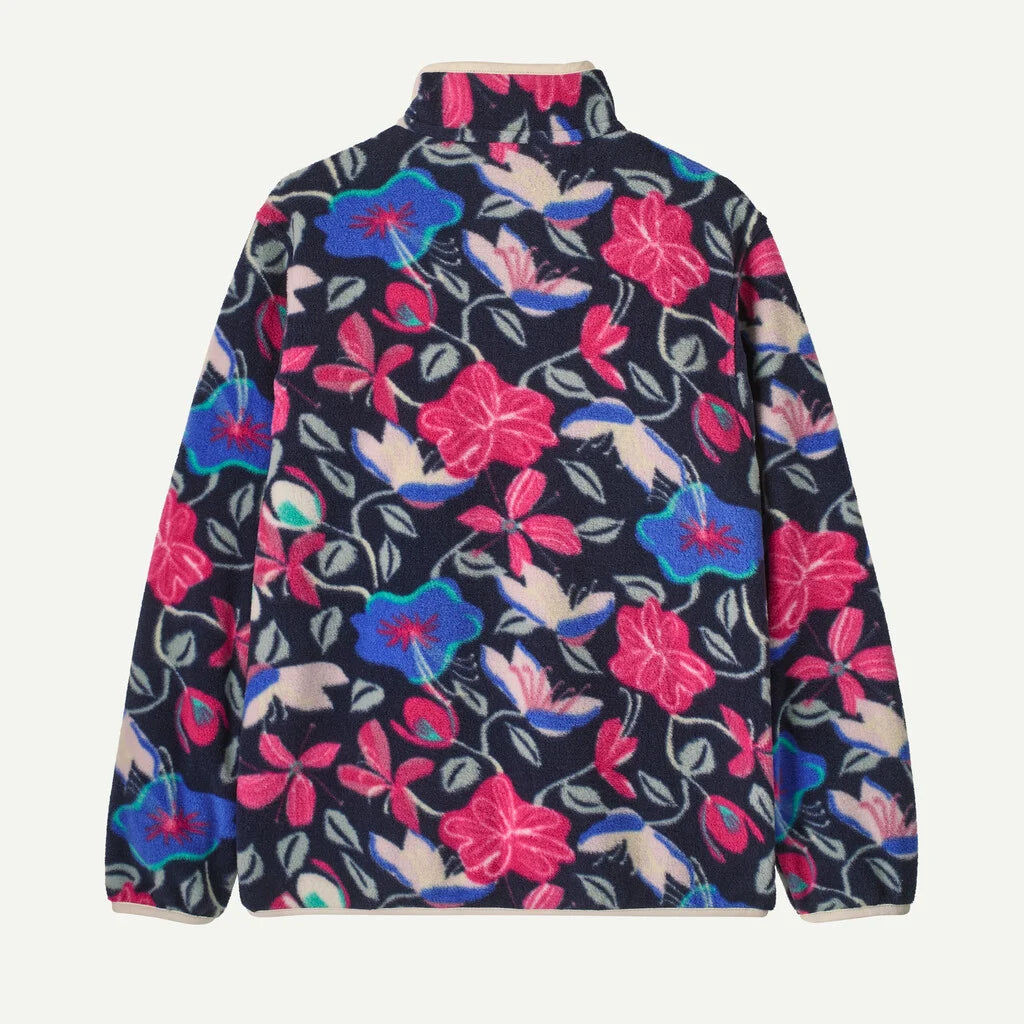 Patagonia Kids LW Synch Snap-T Fleece Pullover HOPES AND BLOOMS: NEW NAVY