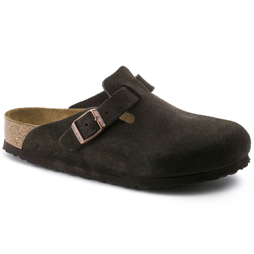 Birkenstock W Boston Suede MOCHA - NARROW