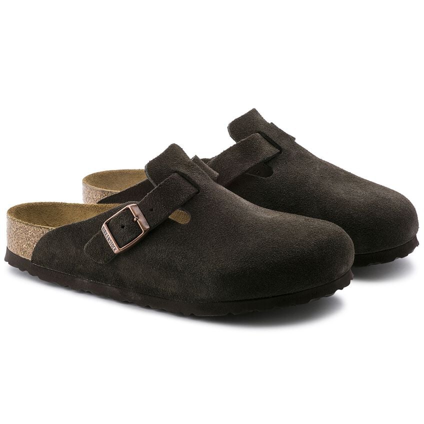 Birkenstock W Boston Suede MOCHA - REGULAR