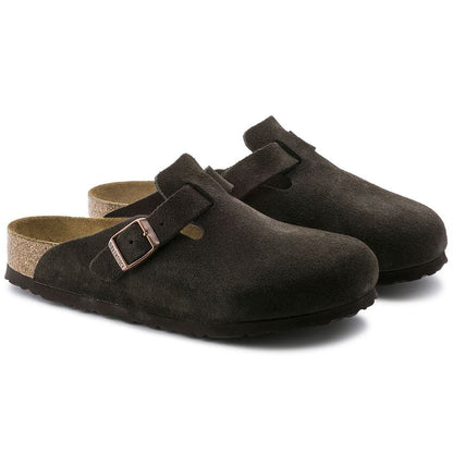 Birkenstock W Boston Suede MOCHA - REGULAR