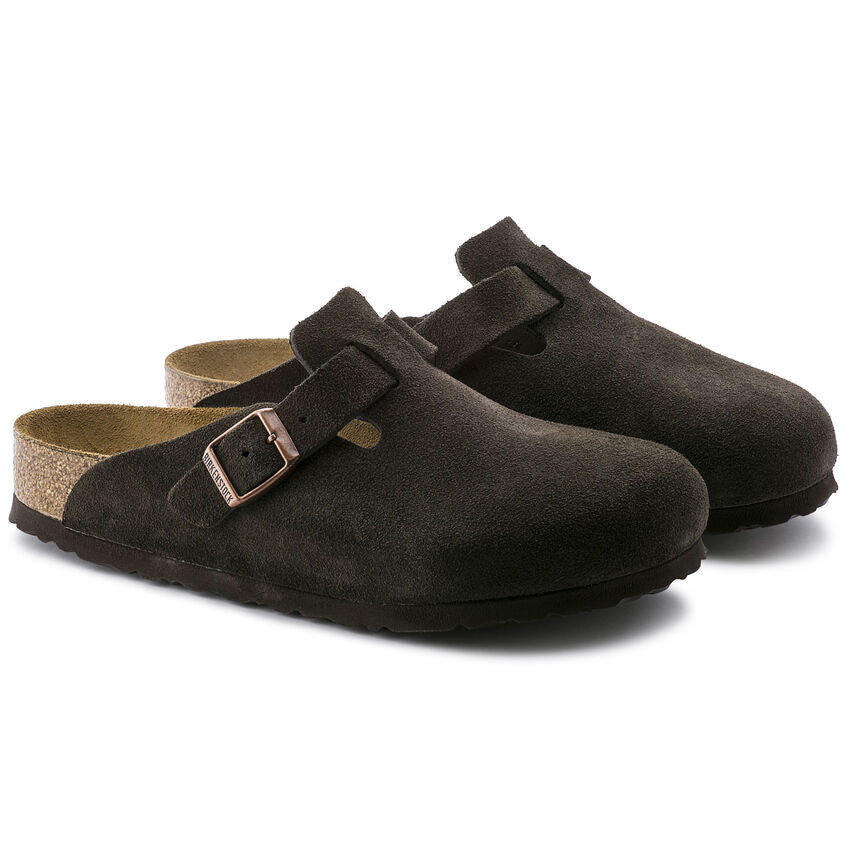 Birkenstock W Boston SFB Suede MOCHA - REGULAR