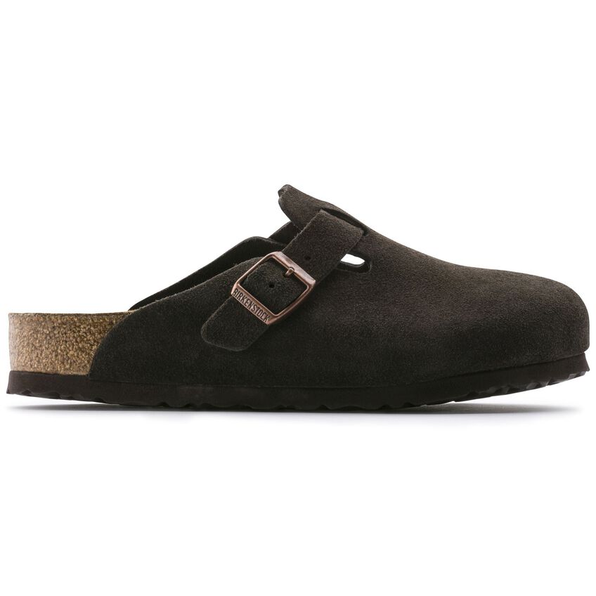 Birkenstock W Boston Suede MOCHA - REGULAR