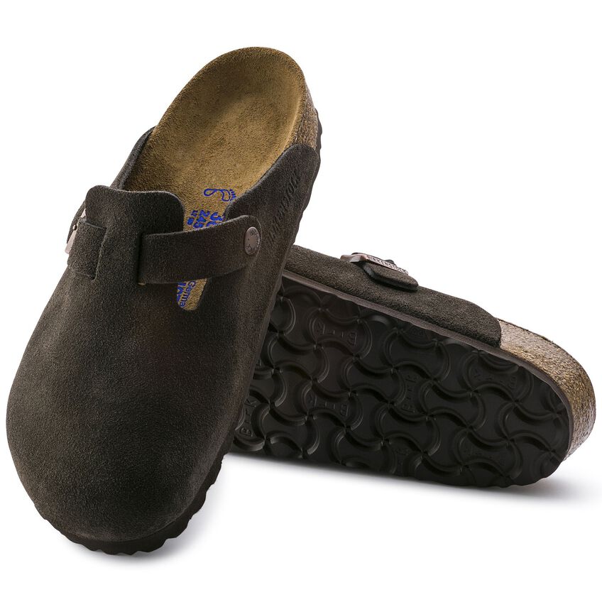 Birkenstock W Boston Suede MOCHA - NARROW