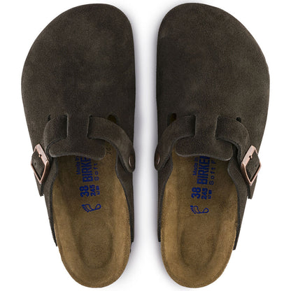 Birkenstock W Boston SFB Suede MOCHA - REGULAR