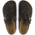 Birkenstock W Boston Suede MOCHA - NARROW