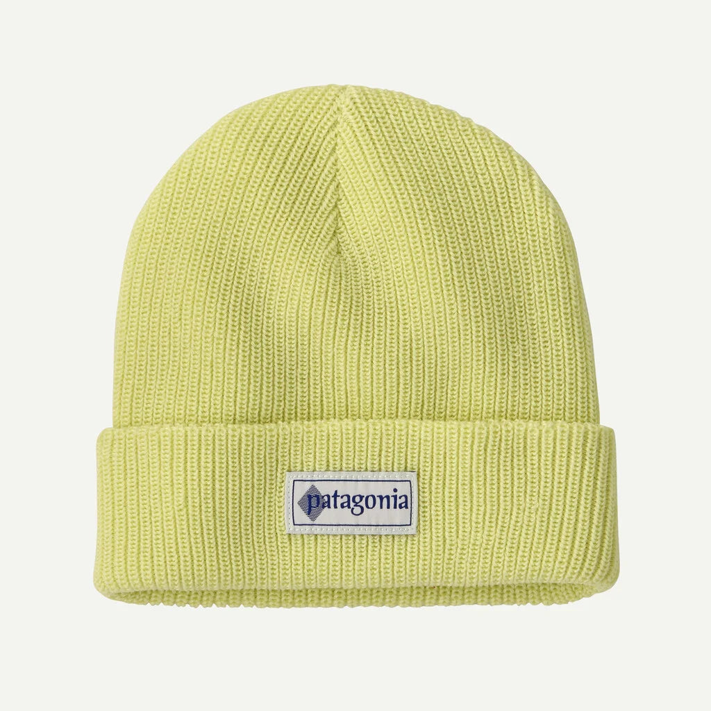 Patagonia Kids Logo Beanie HUT TRIPPER LABEL: VELLUM