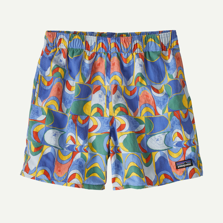 Patagonia Kids Baggies 5" SWALLOWTAIL GEO EDDY BLUE