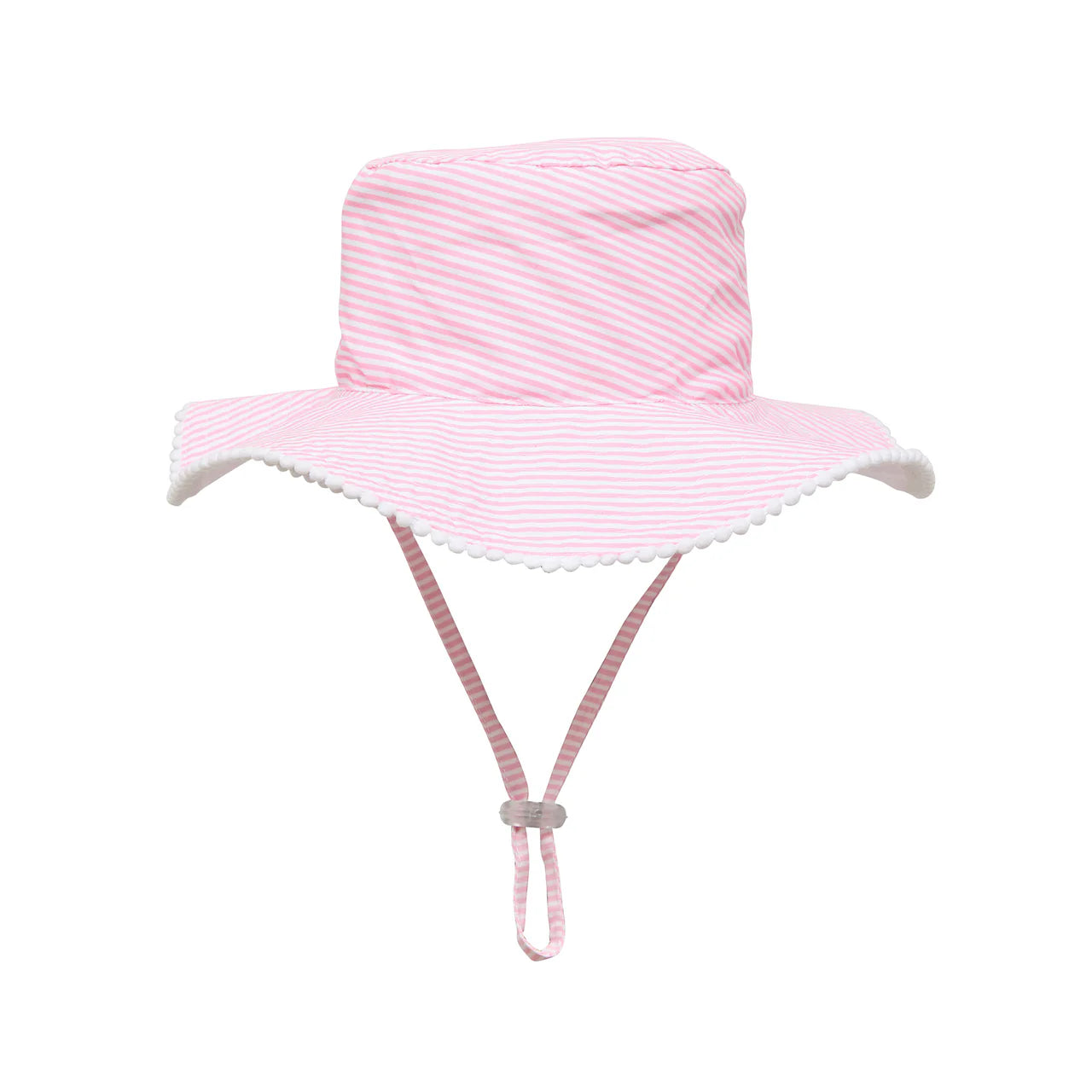 Snapperrock Kids Bucket Hat PINK/WHITE STRIPE