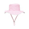 Snapperrock Kids Bucket Hat PINK/WHITE STRIPE
