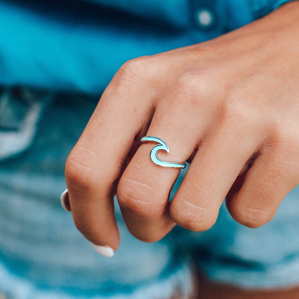 Pura Vida Enamel Wave Ring SILVER