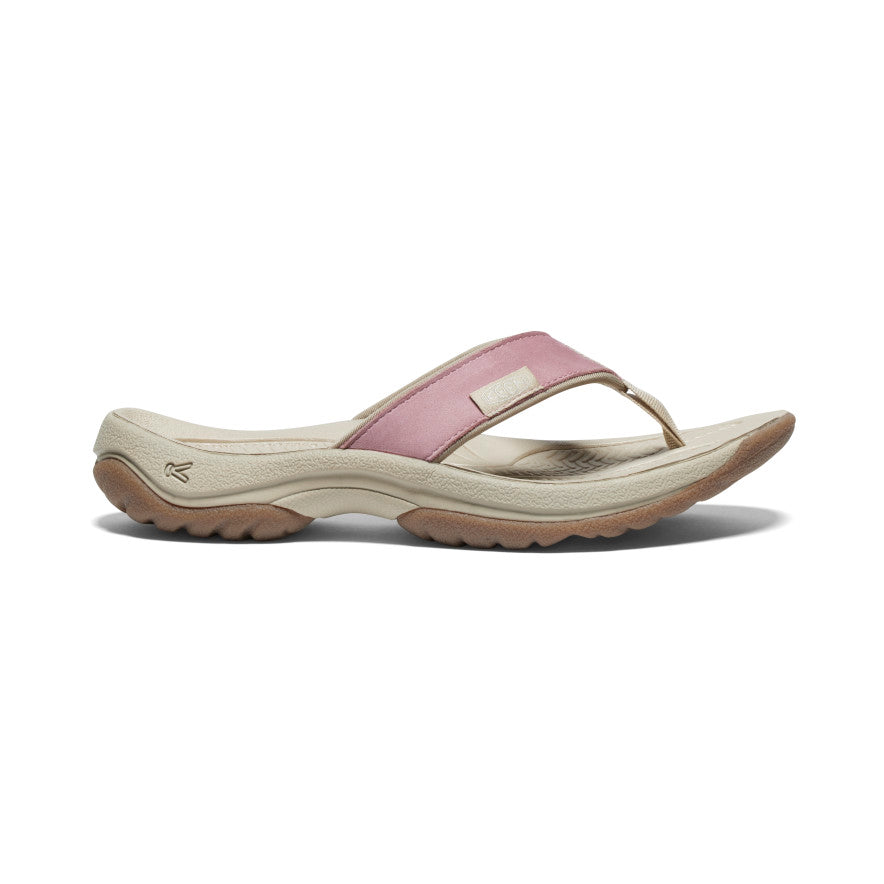 KEEN W Kona Leather Flip Flop NOSTALGIA ROSE / TAUPE